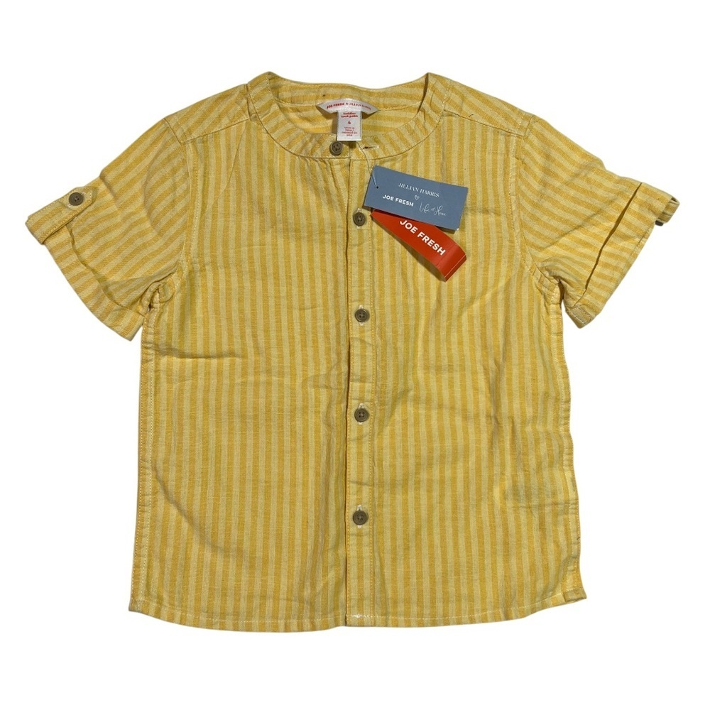 Joe Fresh Yellow Casual Button Down Shirt